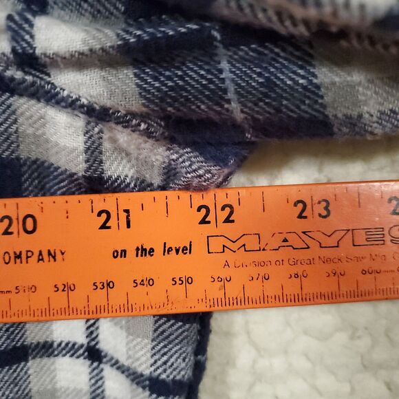 American Eagle Women's Boyfriend Fit Flannel Shirt - Size Small - Blue/White - Picture 13 of 16